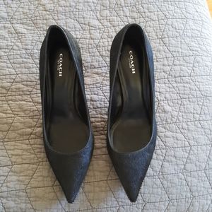 Coach calf hair heels